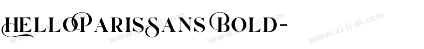 HelloParisSans Bold字体转换